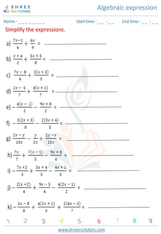 Algebraic Expression 6
