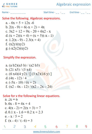 Algebraic Expression 9