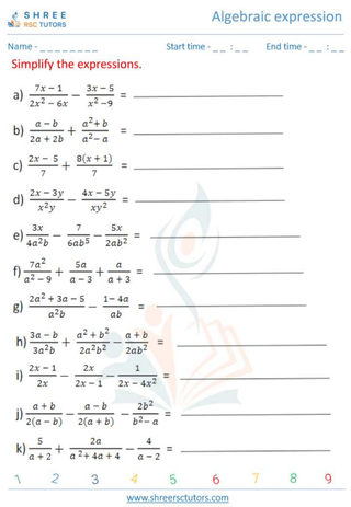 Algebraic Expression 7