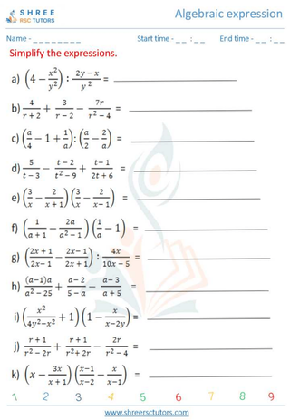 Algebraic Expression 8