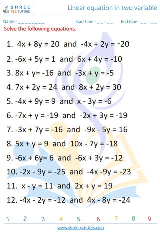 Linear Equation In Two Variable 1
