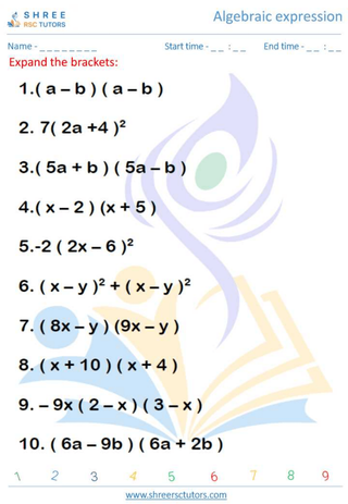 Algebraic Expression 5