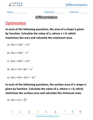 Differentiation Optimisation 2