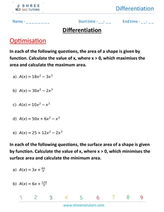 Differentiation Optimisation 1
