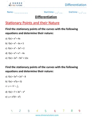 Differentiation Stationary Points And Their Nature 1 (1)
