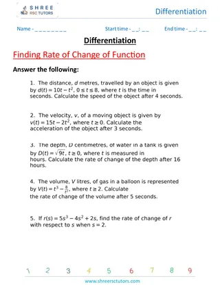 Differentiation Finding Rate Of Change Of A Function 3