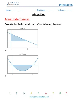 Integration Areas Under Curves 4