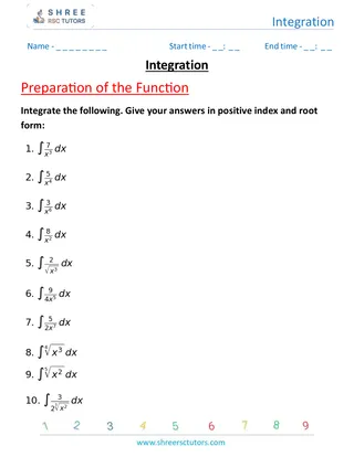 Integration Preparation Of The Function 2