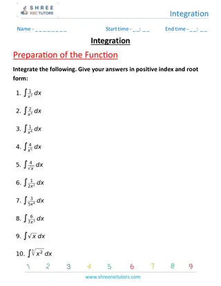 Integration Preparation Of The Function 1