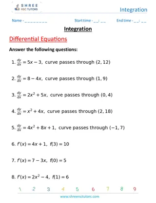 Integration Differential Equations 2