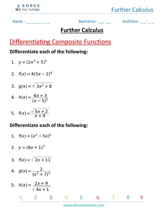Further Calculus Differentiating Composite Functions 2