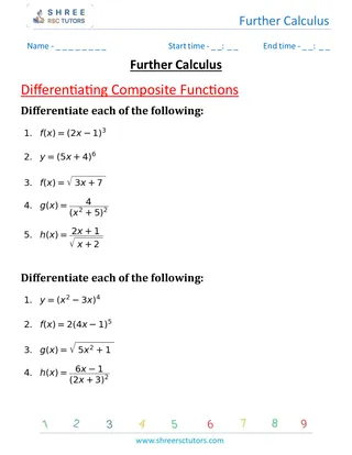 Further Calculus Differentiating Composite Functions 1