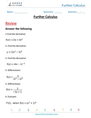 Further Calculus Review 2