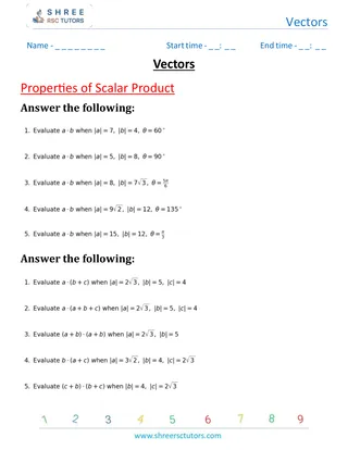 Vectors Properties Of Scalar Product 1