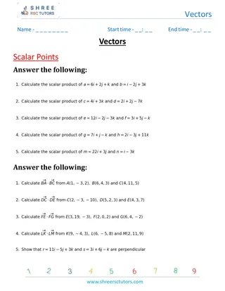 Vectors Scalar Points 1