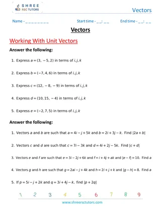 Vectors Working With Unit Vectors 2