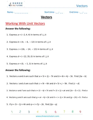 Vectors Working With Unit Vectors 1