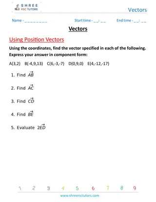 Vectors Using Position Vectors 2