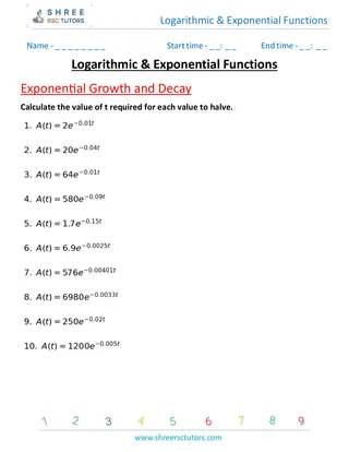 Logarithmic & Exponential Functions Exponential Growth And Decay 3
