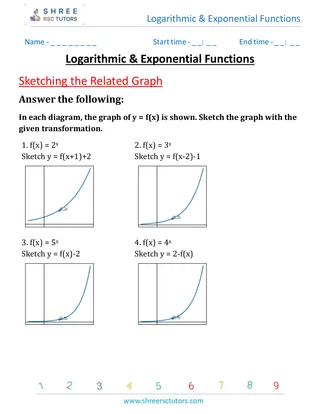 Logarithmic & Exponential Functions Sketching The Related Graph 1