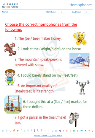 Homophones 16