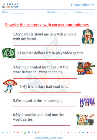 Homophones 24