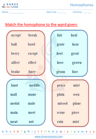 Homophones 18