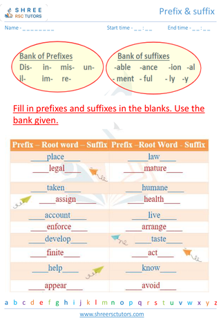 Prefix & Suffix 9