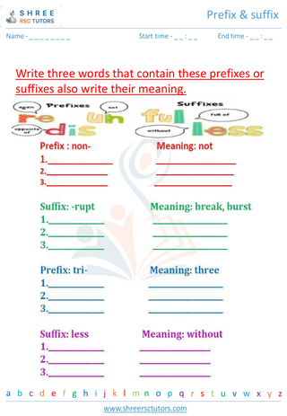 Prefix & Suffix 6
