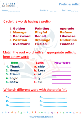 Prefix & Suffix 8