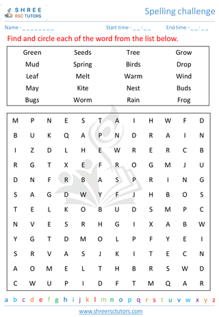 Spelling Challenge 1