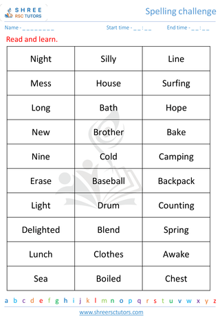 Spelling Challenge 10