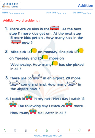 Addition Word Problems 2