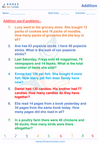 Addition Word Problems 10