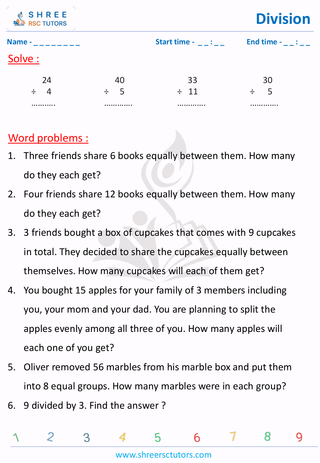 Division Word Problems (7)