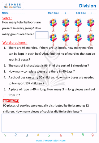 Division Word Problems (10)