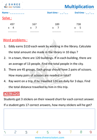 Multiply Word Problems (6)