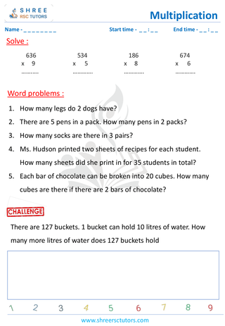 Multiply Word Problems (10)