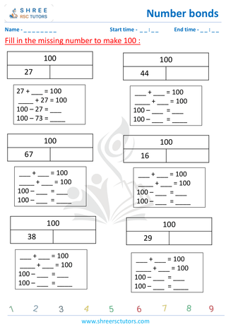 Missing Number Bonds Upto 100 (3)