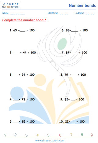 Number Bonds Addition Upto 100 (2)