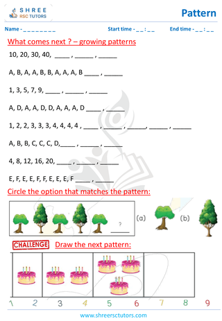 Growing Pattern, Increasing & Decreasing Pattern (3)
