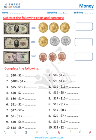Adding And Subtracting Money (9)