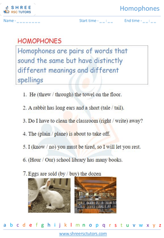 Homophones 1