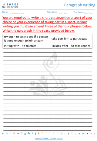 Paragraph Writing 5