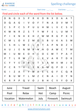 Spelling Challenge 4