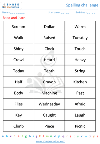 Spelling Challenge 9