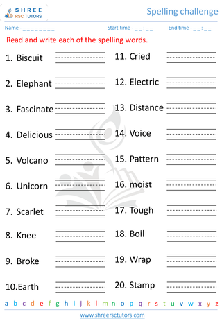 Spelling Challenge 6