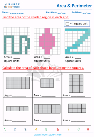 Count The Squares To Find The Area (1)