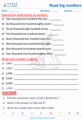 Read 4 Digit Numbers (5)