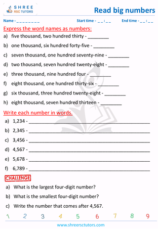 Read 4 Digit Numbers (1)